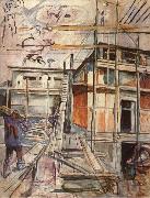 Edvard Munch Workroom building in winter China oil painting reproduction